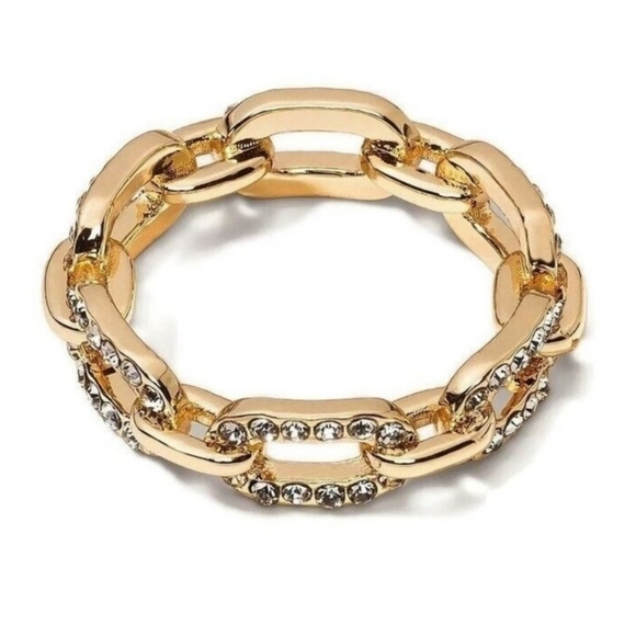 Crystal Chain Link Ring by Baublebar - Picture 1 of 5
